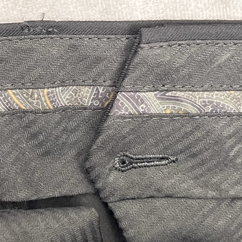 Lauren Ralph Lauren Men's Black Flat Front Dress Pants 36x32 100% Wool - Picture 8 of 11